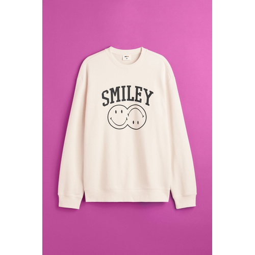 에이치앤엠 H&M Relaxed Fit Printed Sweatshirt
