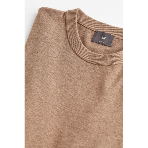 에이치앤엠 H&M Slim Fit Fine-knit Cotton Sweater