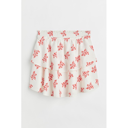 에이치앤엠 H&M Linen-blend Tiered Skirt
