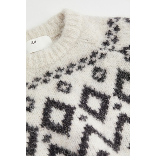 에이치앤엠 H&M Jacquard-knit Wool-blend Sweater