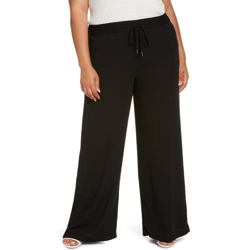  Halogen Wide Leg Pants_BLACK