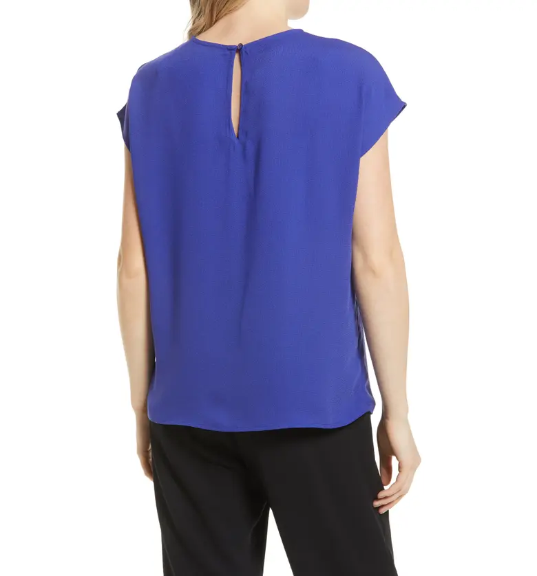  Halogen Cap Sleeve Blouse_BLUE SPECTRUM