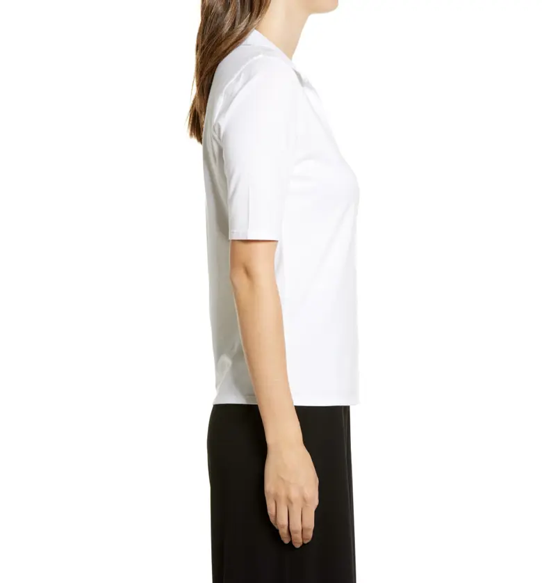  Halogen Knit Polo Shirt_WHITE