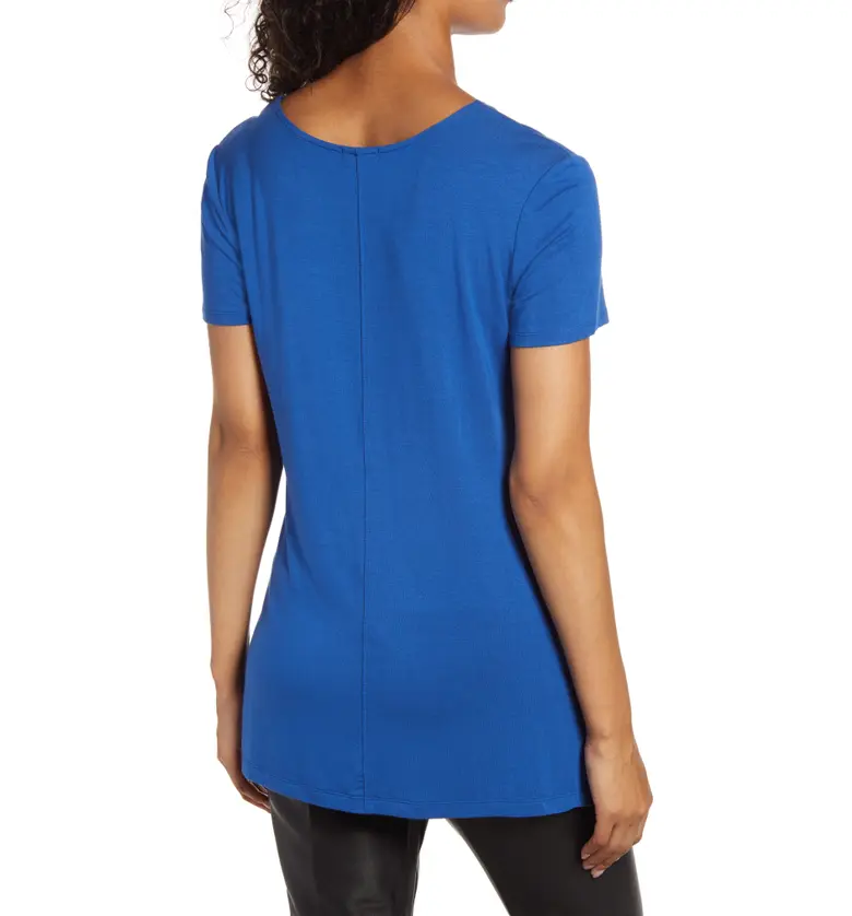  Halogen V-Neck Tunic T-Shirt_BLUE MONACO
