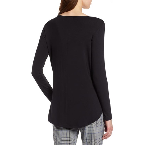  Halogen V-Neck Tunic_BLACK