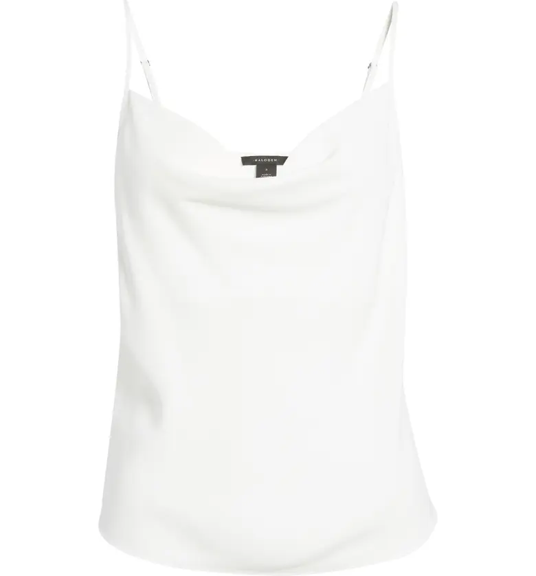  Halogen Cowl Neck Camisole_IVORY CLOUD