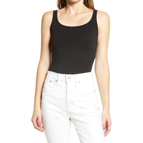  Halogen Scoop Neck Tank Top_BLACK