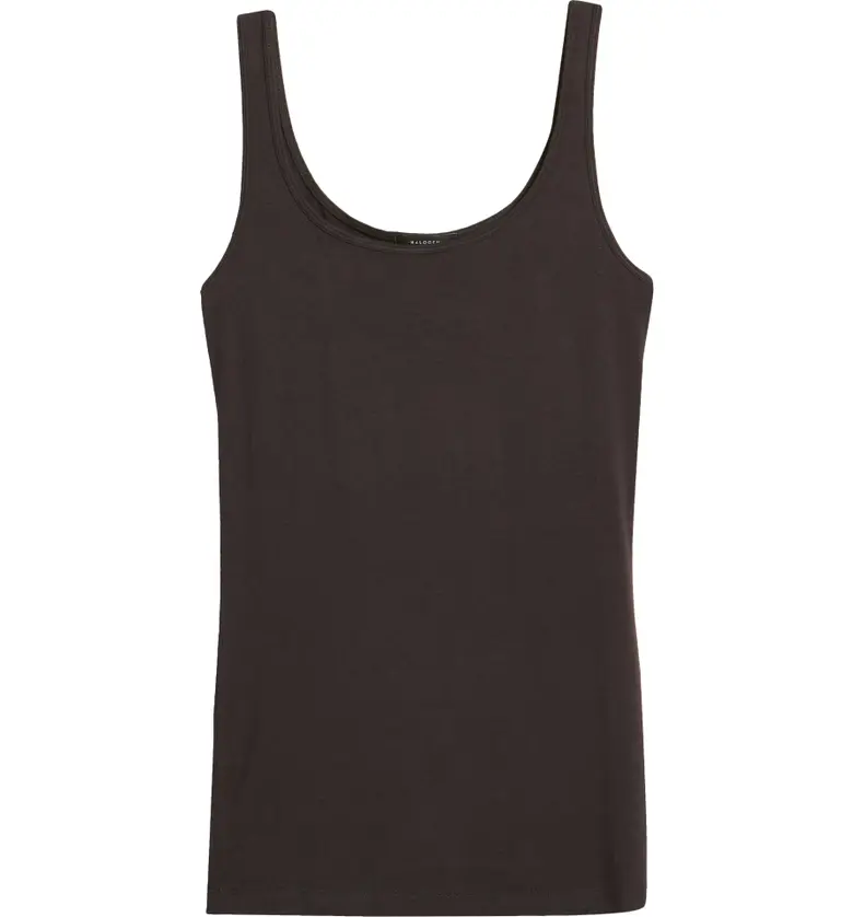  Halogen Scoop Neck Tank Top_BLACK