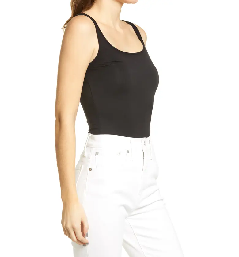  Halogen Scoop Neck Tank Top_BLACK