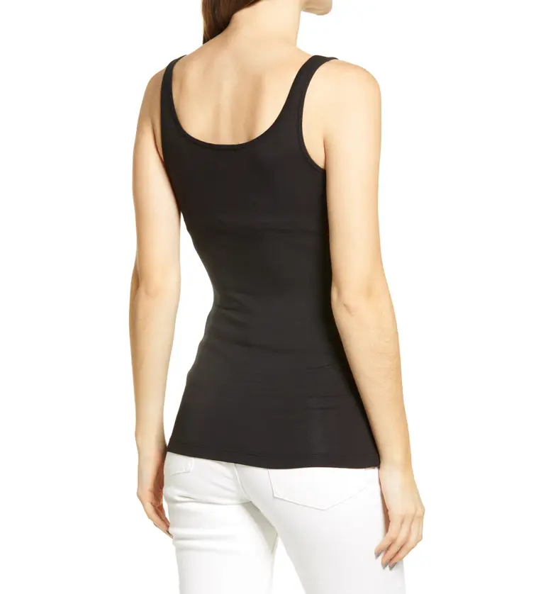  Halogen Scoop Neck Tank Top_BLACK