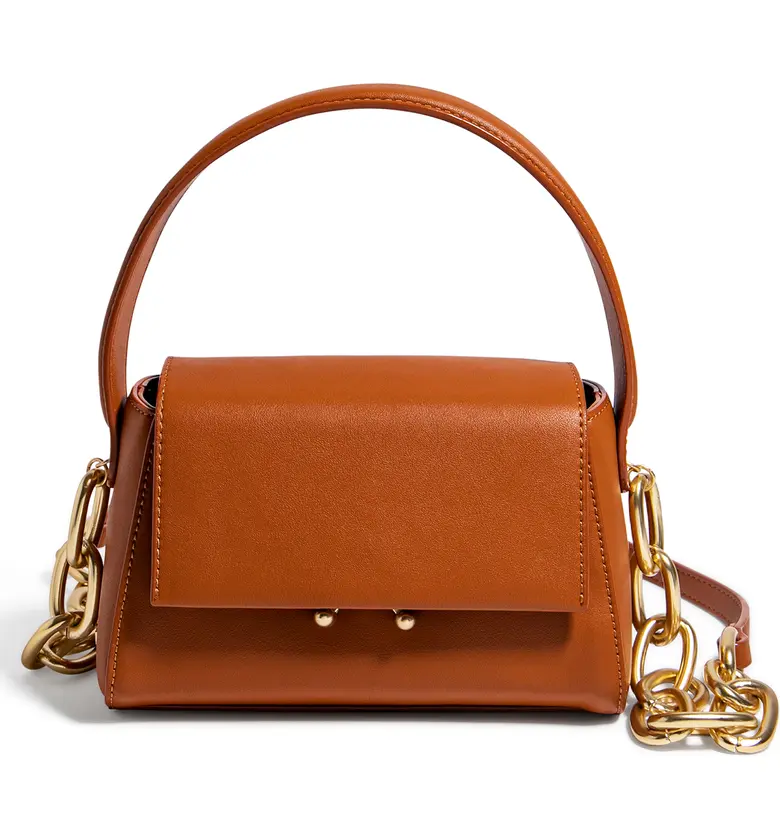 HOUSE OF WANT We Are Chic Vegan Leather Top Handle Crossbody_CAMEL