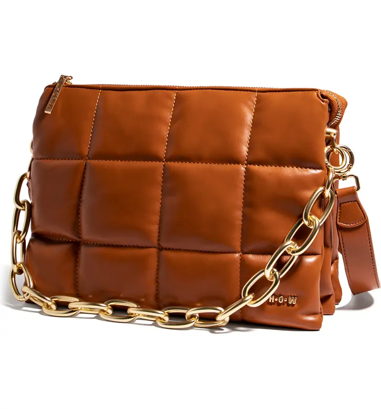  HOUSE OF WANT H.O.W. We Class-ify Vegan Leather Shoulder Bag_CAMEL