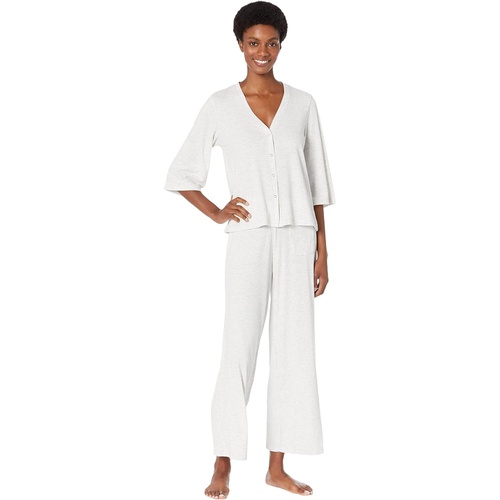  HUE Bell Sleeve Ribbed Button-Up Pajama Lounge Cardigan
