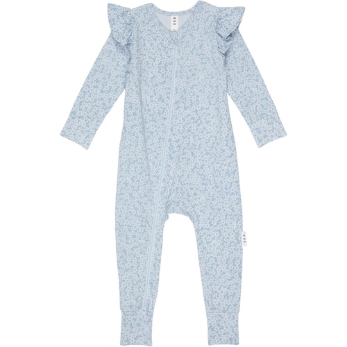  HUXBABY Floral Bunnies Zip Romper (Infant)