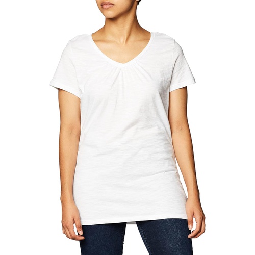  Hanes Womens Shirred V-Neck T-Shirt