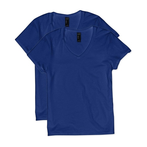  Hanes Womens Short Sleeve V-Neck T-Shirt