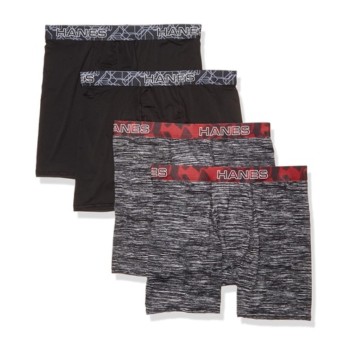  Hanes Mens Sport X-Temp Performance Boxer Brief 4-Pack