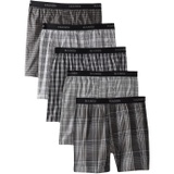 Hanes Mens Yarn Dye Exposed Waistband Boxer-Multiple Packs and Colors