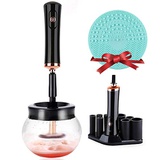 Hangsun Makeup Brush Cleaner and Dryer Machine Electric Cosmetic Make Up Brushes Set Cleaning Tool with 8 Size Rubber Collars Wash and Dry in Seconds