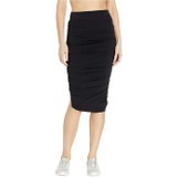 Hard Tail Shirred Poet Skirt in Supima Spandex