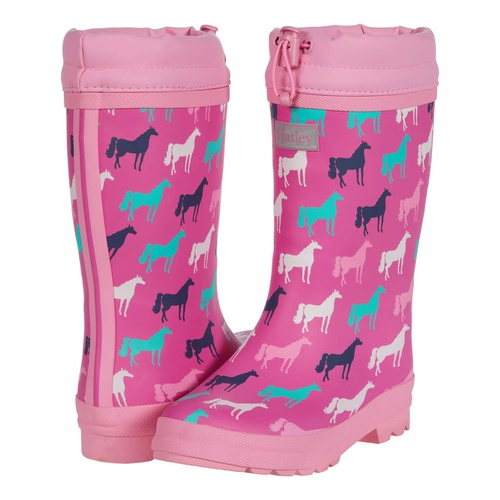 해틀리 Hatley Kids Horse Silhouettes Sherpa Lined Rain Boots (Toddleru002FLittle Kid)