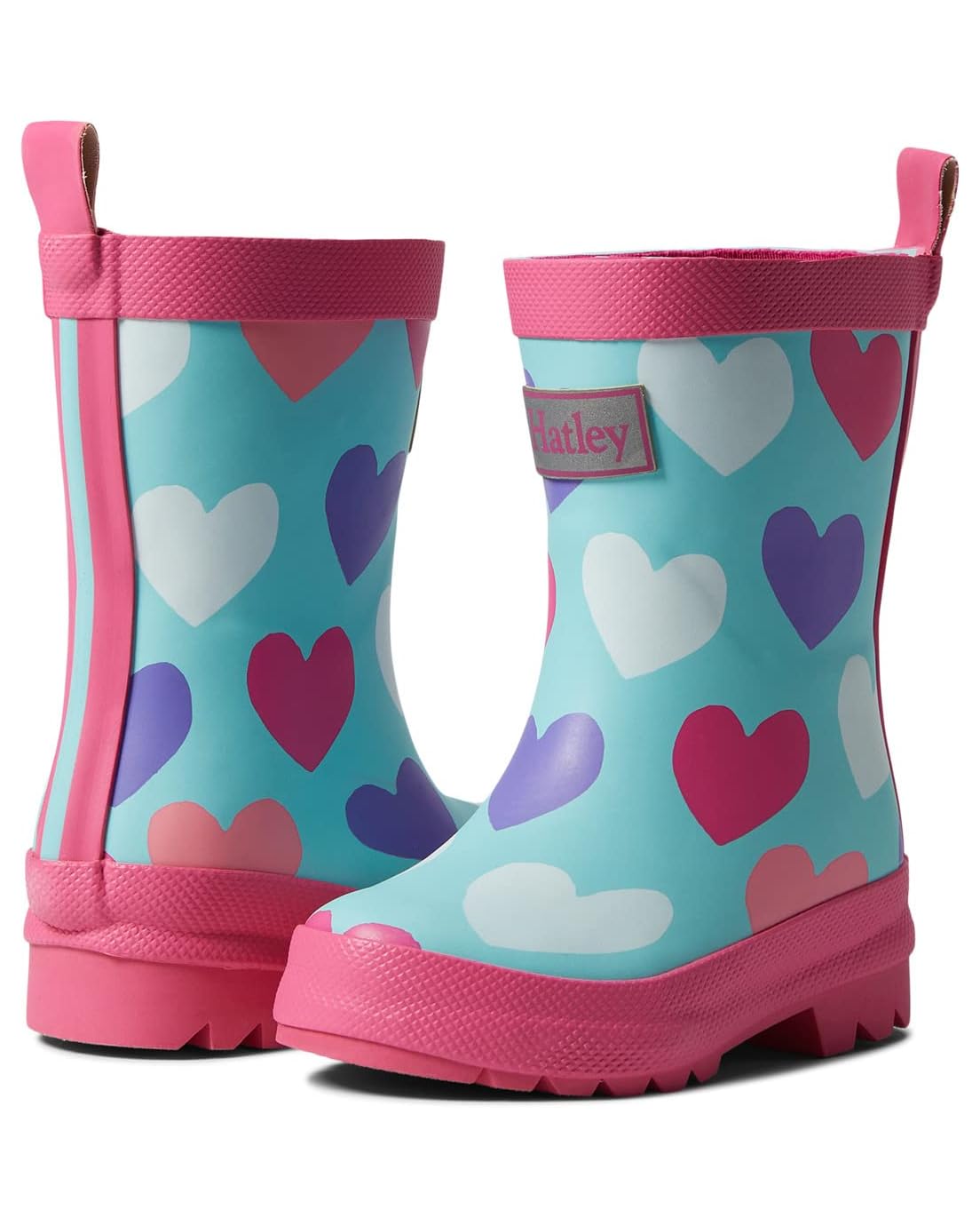 Hatley Kids Colourful Hearts Matte Rain Boots (Toddleru002FLittle Kid)