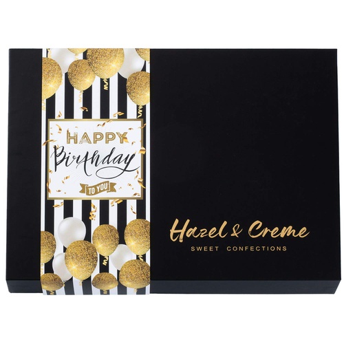  Hazel & Creme Birthday Food Gift Baskets - Happy Birthday Cookies - Chocolate Covered Cookies - Gourmet Food Gifts (Extra Large Gift Box)