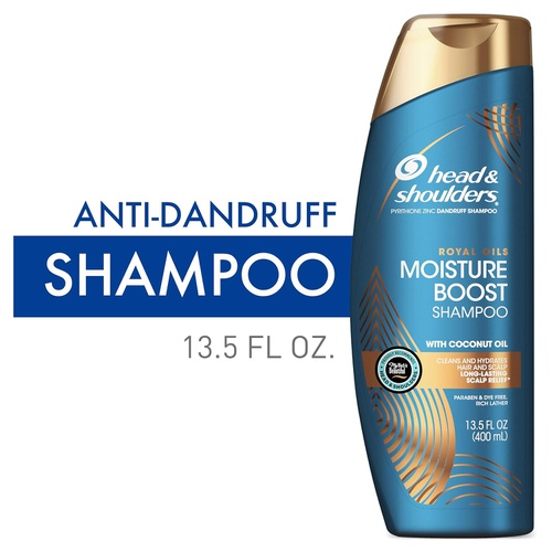  Head & Shoulders Head and Shoulders Shampoo, Moisture Renewal, Anti Dandruff Treatment and Scalp Care, Royal Oils Collection with Coconut Oil, for Natural and Curly Hair, 13.5 fl oz