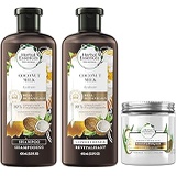 Herbal Essences Shampoo, Conditioner & Hair Mask Kit, Hydrating Coconut Milk, Natural Source Ingredients, Color Safe, 13.5 Oz each, 8 Oz