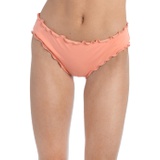 Hobie Womens Standard Ruffled Solid Hipster Bikini Bottom