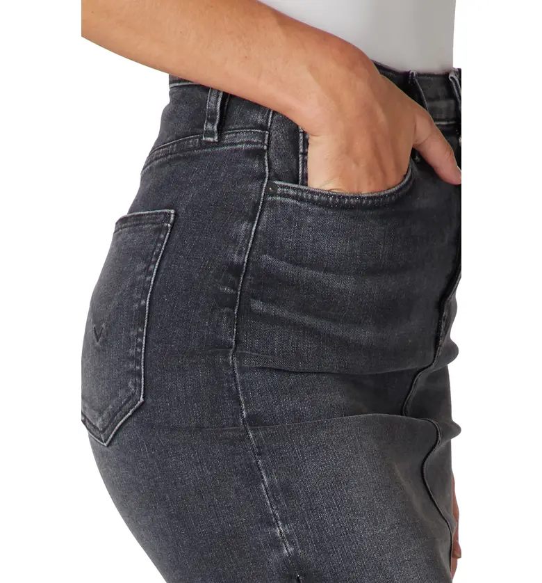 허드슨 Hudson Jeans Centerfold Extended High Waist Denim Skirt_GHOSTS