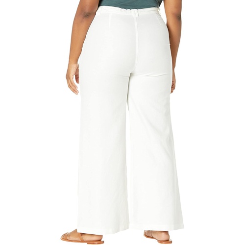 허드슨 Hudson Jeans Drawstring Wide Leg Trousers in Star White