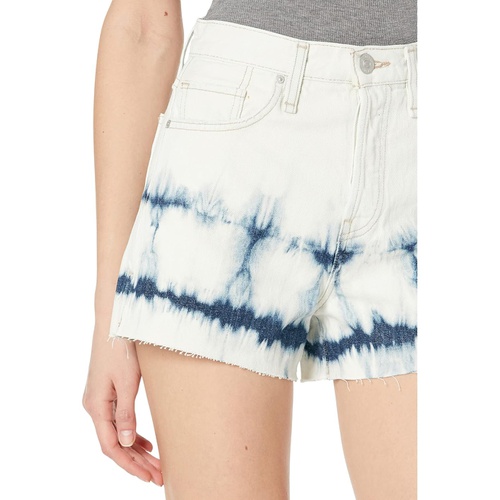 허드슨 Hudson Jeans Lori High-Rise Shorts wu002F Side Slit in Tie-Dye Bleach