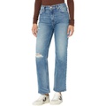 Hudson Jeans Remi High-Rise Straight Ankle in Destructed Coastal