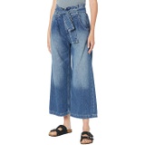 Hudson Jeans Cropped Wide Leg Trousers wu002F Paper Bag in Dancehall