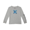 Hurley Kids Long Sleeve Graphic T-Shirt and Beanie Gift Set (Big Kids)