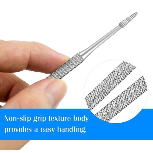  IBEET Ingrown Toenail File and Spoon Nail Cleaner Set Stainless Steel Toe Cleaner Tool for Salon Home Use Nail Lifter Double Side Manicure Nail File Kit Foot Care
