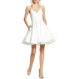 Ieena for Mac Duggal Fit & Flare Cocktail Dress_WHITE