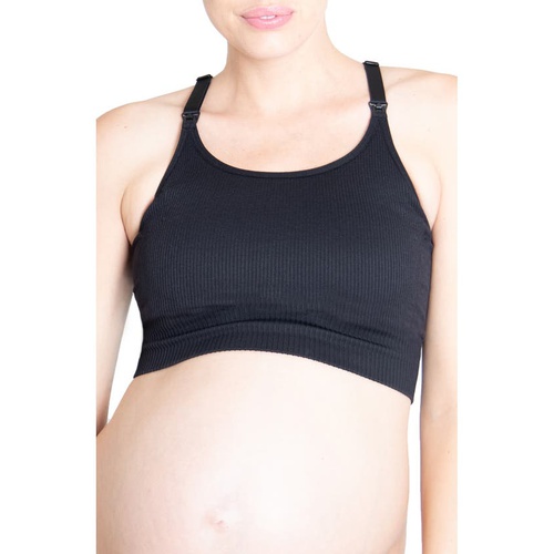  Ingrid & Isabel Seamless Active Maternityu002FNursing Bra_BLACK