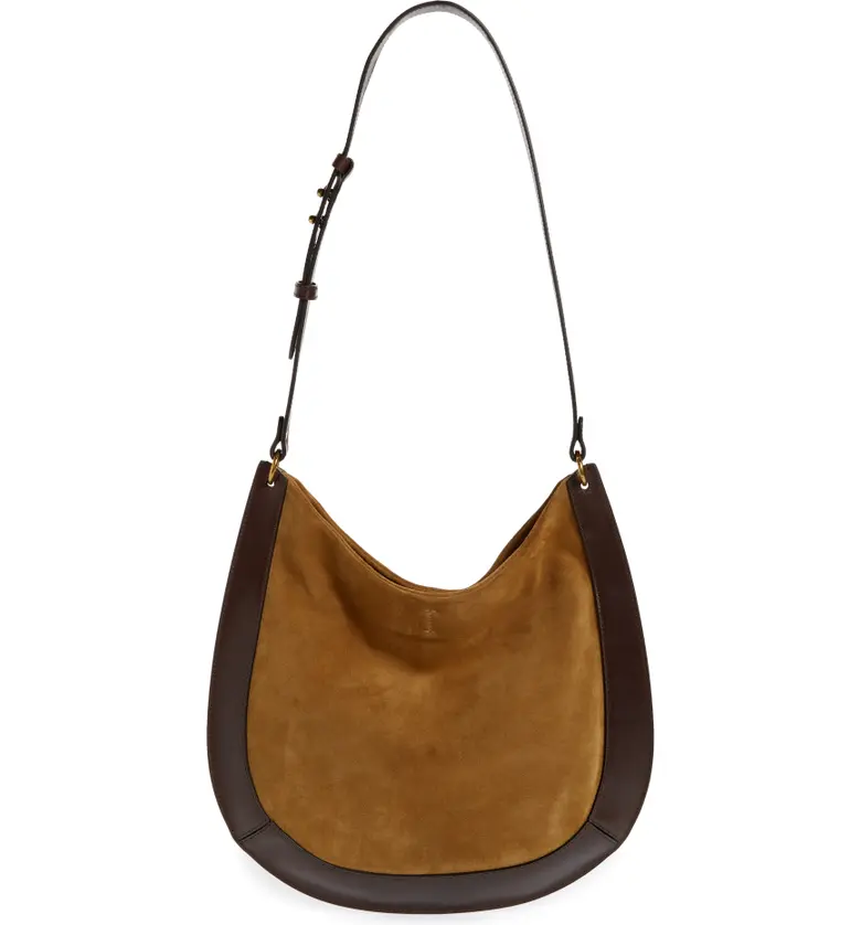 Isabel Marant Moskan Leather Hobo_TAUPE
