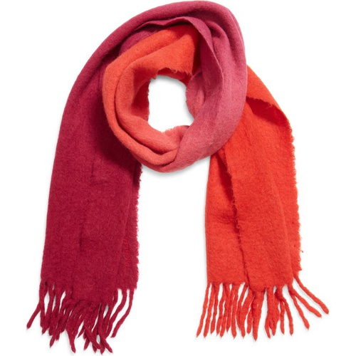  Isabel Marant Firna Ombre Alpaca Blend Scarf_PINK/ RED