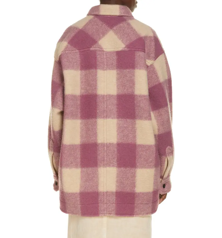  Isabel Marant EEtoile Harveli Buffalo Check Coat_ROSEWOOD