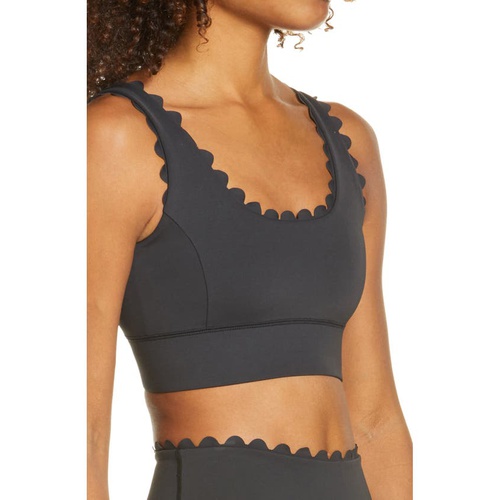  IVL Collective Scallop Power Sports Bra_JET BLACK