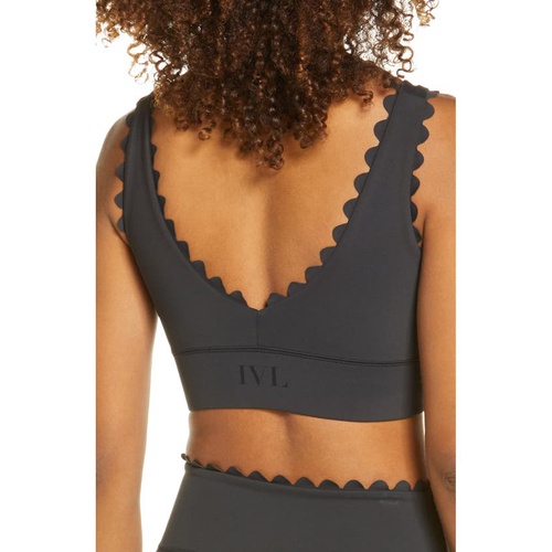  IVL Collective Scallop Power Sports Bra_JET BLACK