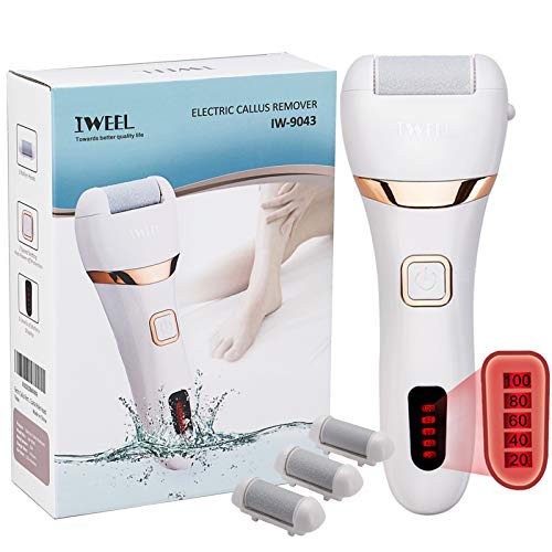  IWEEL Callus Remover for Feet, Rechargeable Electric Foot File Hard Skin Remover Pedicure Tools for Feet Electronic Callus Shaver Waterproof Pedicure kit for Cracked Heels and Dead Skin
