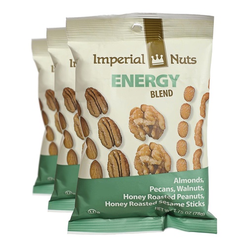  Imperial Nuts Grab & Go Nut Snack Bags (12 PK) Perfect Blend of Fresh Tasty Nuts, Dried Fruits & Seeds