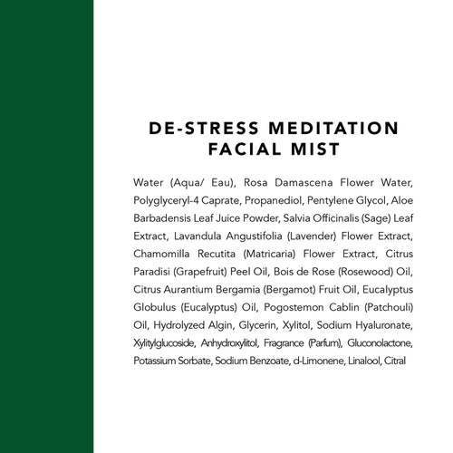  Indie Lee De-Stress Meditation Facial Mist - Hydrating Facial Spray with Antioxidants + Hyaluronic Acid to Help Calm Skin - (1oz / 30ml)