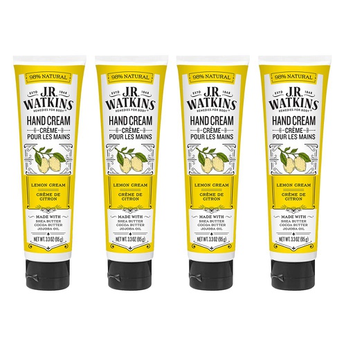  J.R. Watkins Hand Cream, Coconut, 3.3 Ounce (Pack of 4)