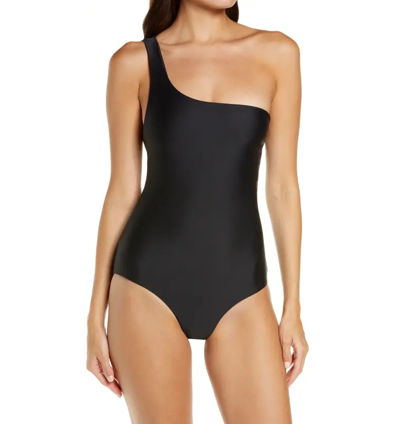 JADE Swim Apex One-Shoulder One-Piece Swimsuit_BLACK