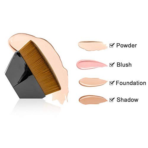  JOSALINAS Foundation Makeup Brush Fast Flawless Application Blusher Liquid Cream Powder Cosmetic Face Blending Tool, Black
